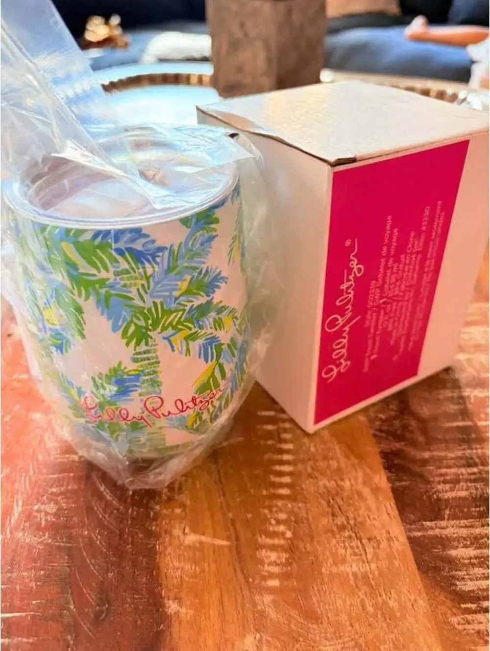 Lilly Pulitzer Travel Tumbler Fresh Citrus Keep Palm GWP